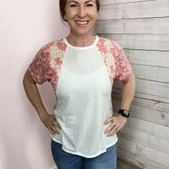 Andree Clothing "Pleasant Surprise" Floral Colorblock Top *FINAL SALE*