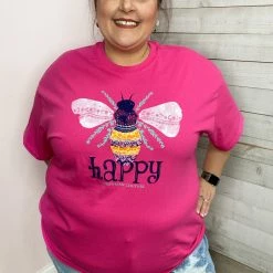 Couture Tee Company Clothing Bee Happy Graphic Tee *FINAL SALE*