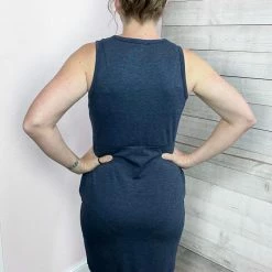 Ps Kate "Denim Breeze" Navy Tank Dress
