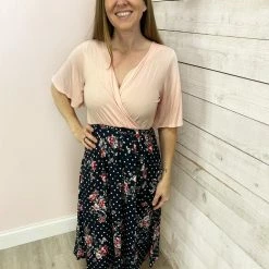 Chris & Carol Clothing "Brand New Look" Floral Polka Dot Dress *FINAL SALE*