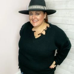 Accessorize Me "Lily" Wide Brim Fedora Hat With Trim