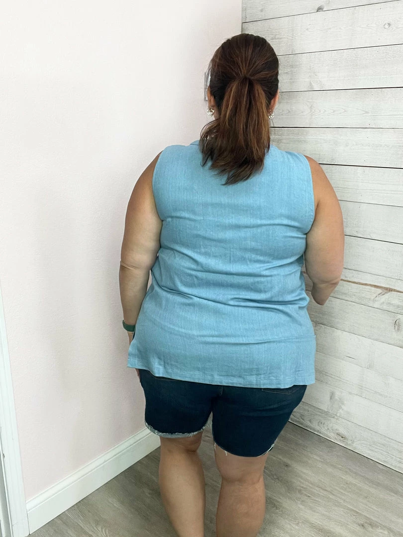 Cotton Bleu Clothing "Far And Away" Denim Tank Top 3 Cotton Bleu Clothing "Far And Away" Denim Tank Top