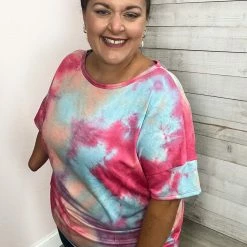 Haptics "Total Babe" Cutout Back Tie Dye Top 7 Haptics