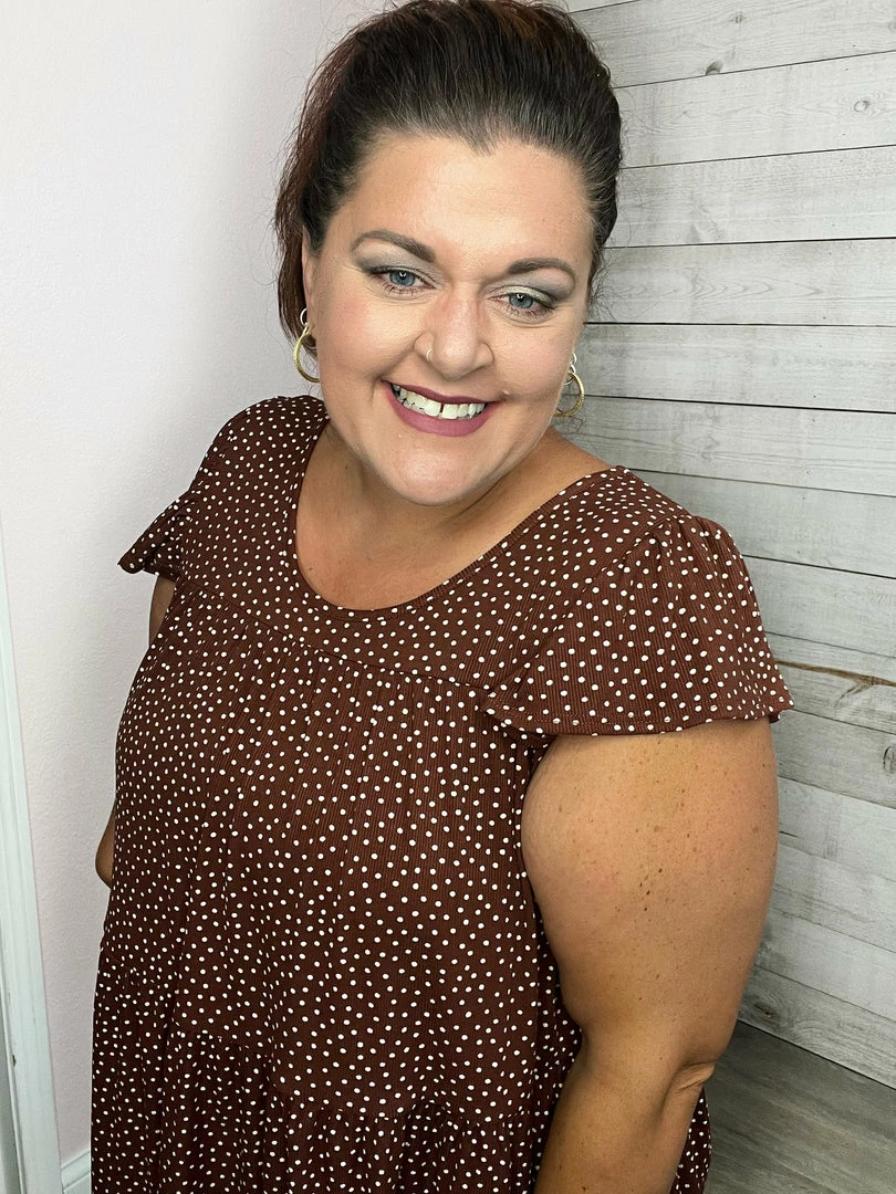 Be Stage "On The Dot" Polka Dot Babydoll Top 4 Be Stage "On The Dot" Polka Dot Babydoll Top