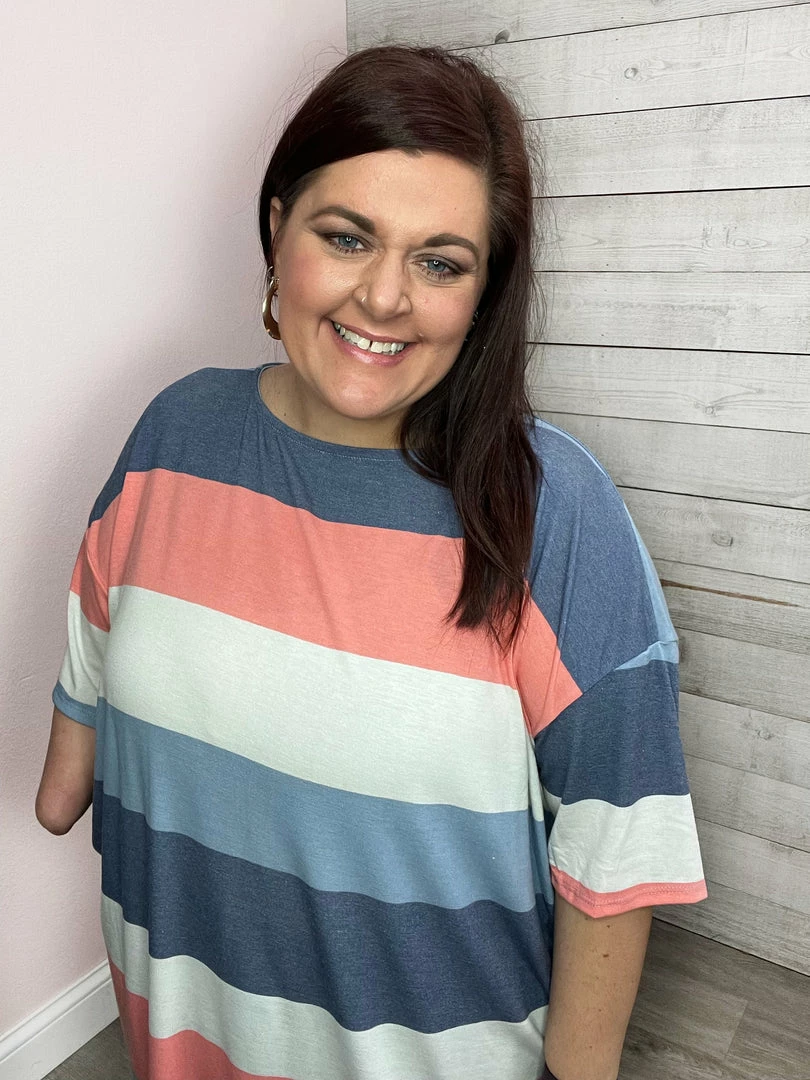 Emerald "Pleasant Views" Multi Colored Stripe Top *FINAL SALE* 3 Emerald "Pleasant Views" Multi Colored Stripe Top *FINAL SALE*