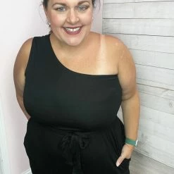 White Birch Clothing "Fresh Take" One Shoulder Jumpsuit 6 White Birch Clothing