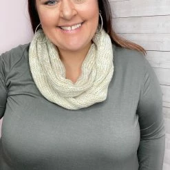 Accessorize Me New Arrivals "Leo" Gold Shimmer Infinity Scarf