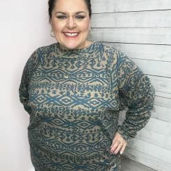 Crepas "Give Me A Break" Tribal Print Top *FINAL SALE*