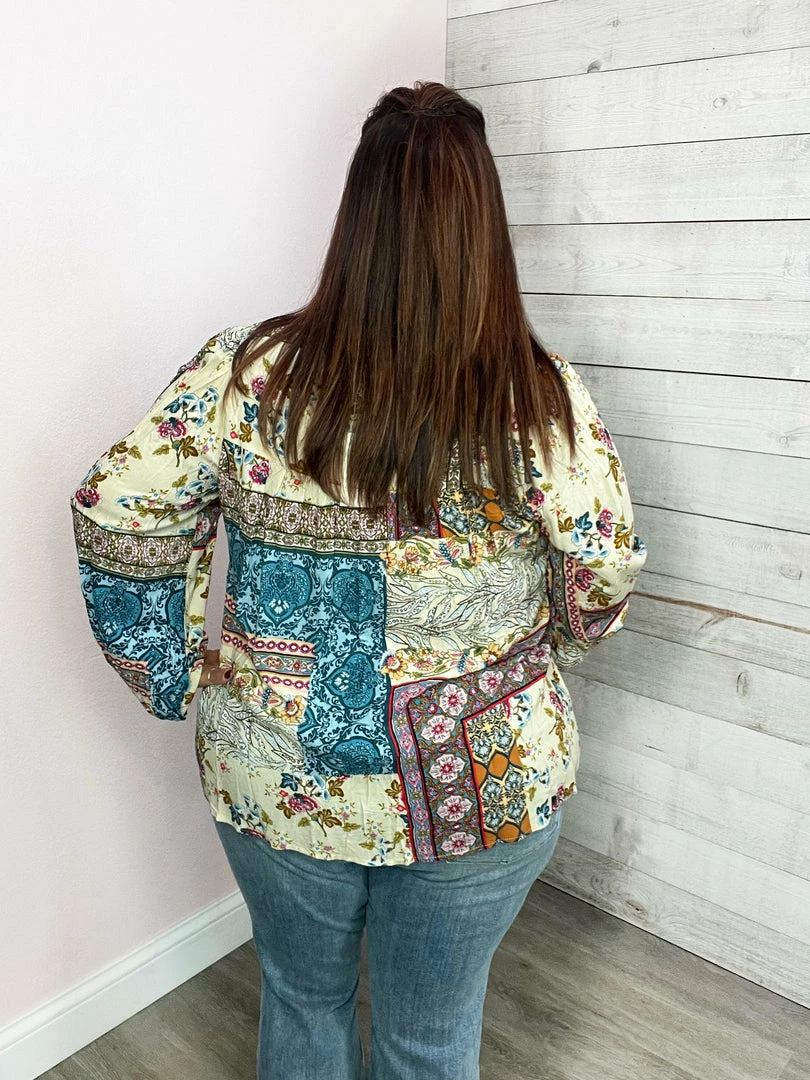 Vanilla Bay "Mixed Feelings" Bohemian Long Sleeve Top Clothing 3 Vanilla Bay "Mixed Feelings" Bohemian Long Sleeve Top Clothing