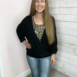 Celeste Clothing "Out Of Office" Two Piece Top- Animal