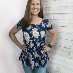 Be Stage "Blue Belle" Tiered Babydoll Top Clothing