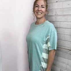 Adora "Just Relax" Short Sleeve Relaxed Top