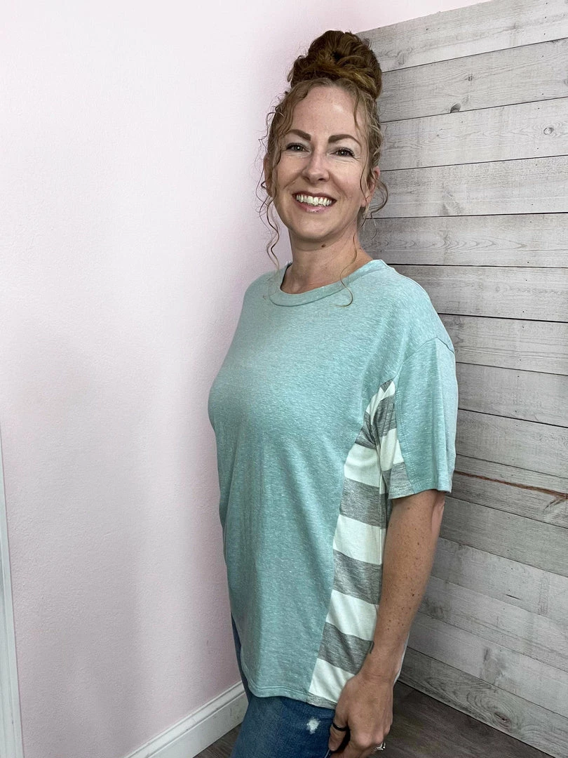 Adora "Just Relax" Short Sleeve Relaxed Top 2 Adora "Just Relax" Short Sleeve Relaxed Top