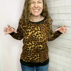 Honeyme Clothing "Cute And Charming" Leopard Long Sleeve Top *FINAL SALE*
