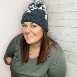 Accessorize Me "Wyatt" Aztec Print Beanie With Pom New Arrivals