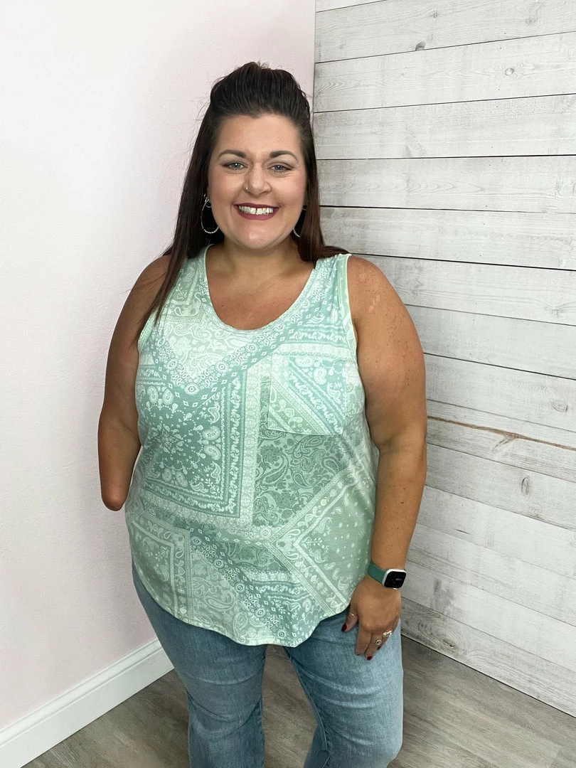 Mittoshop "Made For Vacay" Patch Paisley Tank Top 2 Mittoshop "Made For Vacay" Patch Paisley Tank Top