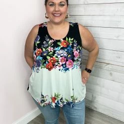 White Birch "Lost In Love" Floral Print Tank Top *FINAL SALE*