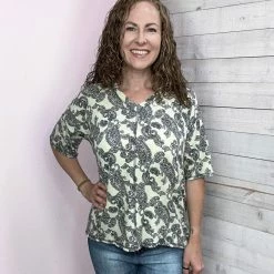 143 Clothing "Good Life" Paisley Print Top