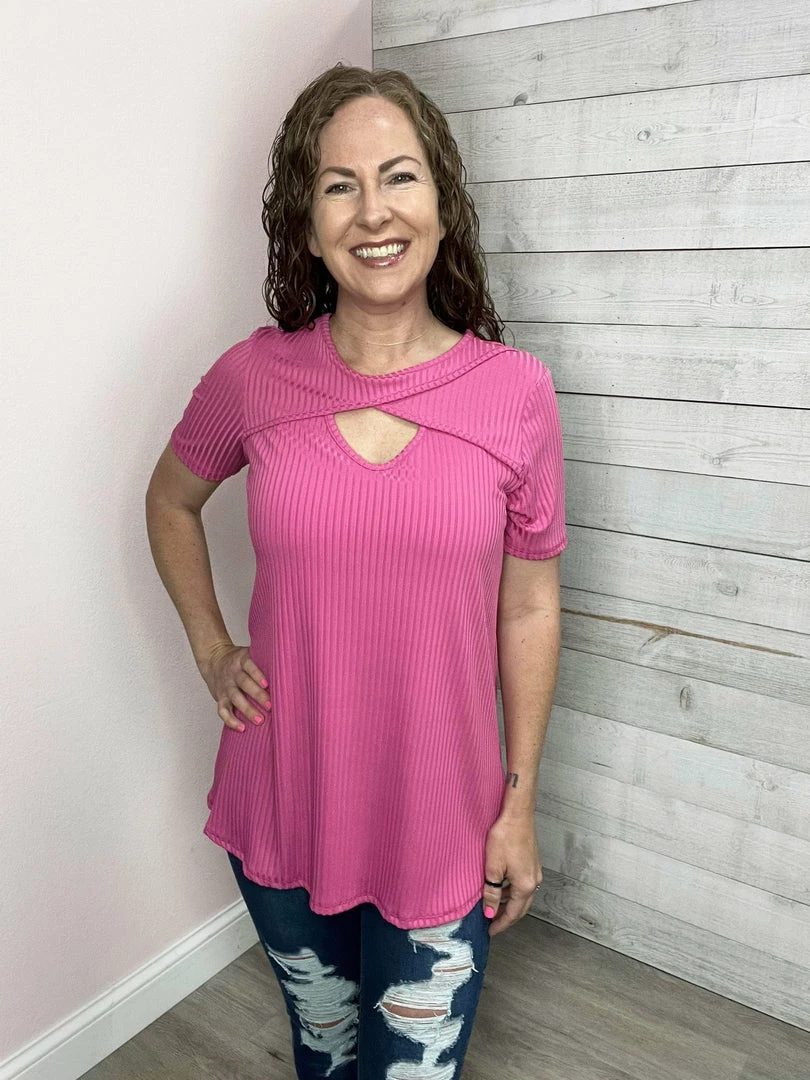 Now N Forever Clothing "Perfect Love" Pink Keyhole Top *FINAL SALE* 2 Now N Forever Clothing "Perfect Love" Pink Keyhole Top *FINAL SALE*