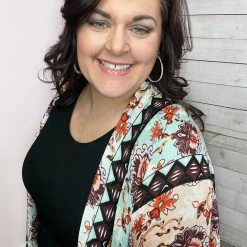 Accessorize Me "Move Freely" Floral Abstract Kimono New Arrivals