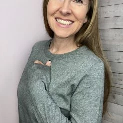 Cotton Bleu Clothing "Favorite Day" Grey Sweater Top *FINAL SALE*