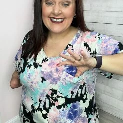 Sew In Love Clothing "Never Miss Out" V Neck Top- Floral Print *FINAL SALE* 11 Sew In Love Clothing