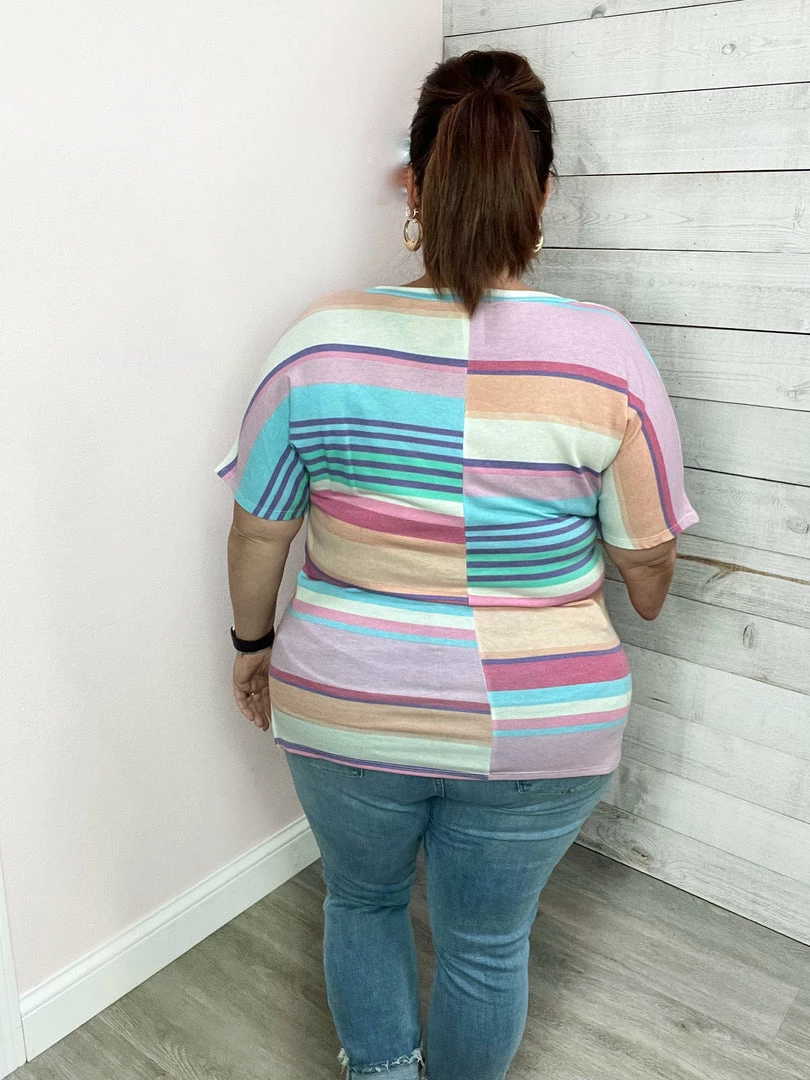 Sew In Love "On Vacation" Striped V Neck Top *FINAL SALE* 3 Sew In Love "On Vacation" Striped V Neck Top *FINAL SALE*