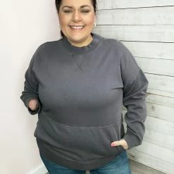 Mono B Clothing "For You" Mineral Washed Fleece Pullover