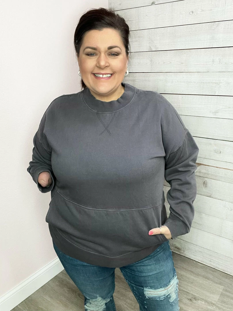 Mono B Clothing "For You" Mineral Washed Fleece Pullover 1 Mono B Clothing "For You" Mineral Washed Fleece Pullover