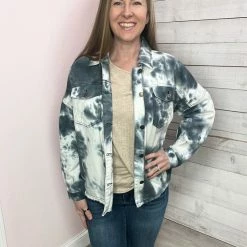 Easel Clothing "Never Stop Dreaming" Tie-Dye Shirt Jacket