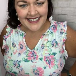 Lime N Chili "Summer Garden" Floral Print Top Clothing 7 Lime N Chili