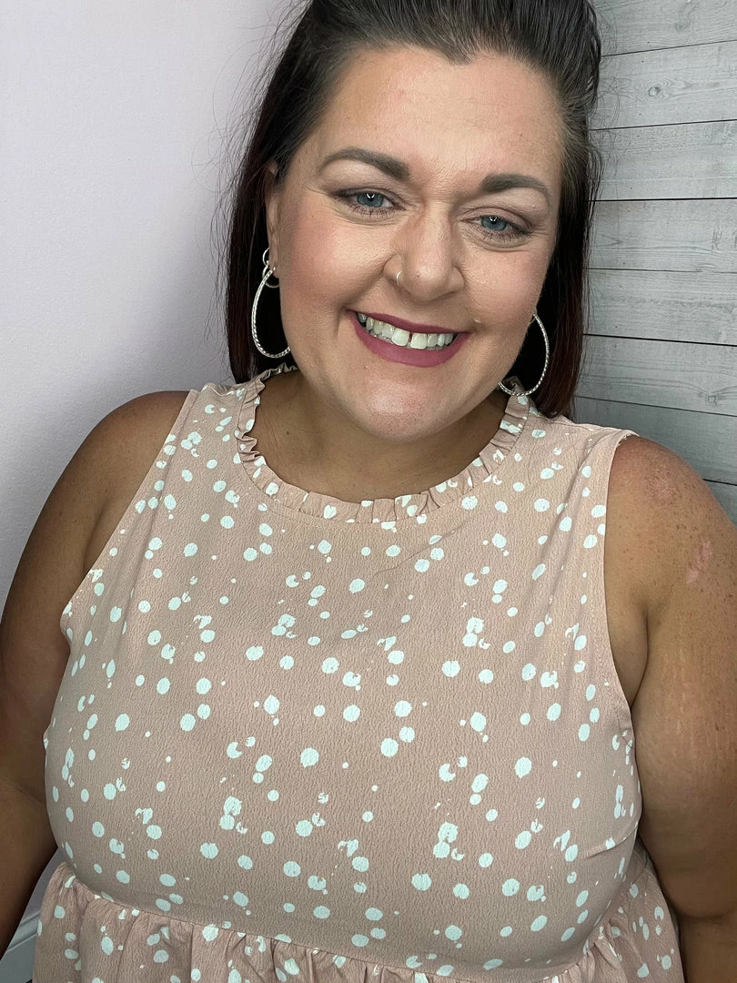 Mittoshop Clothing "Daring Heart" Pink Dot Tank Top 3 Mittoshop Clothing "Daring Heart" Pink Dot Tank Top