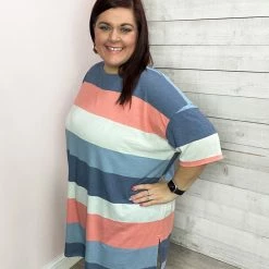 Emerald "Pleasant Views" Multi Colored Stripe Top *FINAL SALE* 8 Emerald