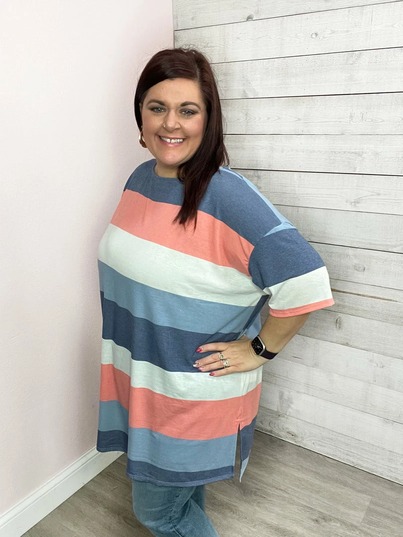 Emerald "Pleasant Views" Multi Colored Stripe Top *FINAL SALE* 4 Emerald "Pleasant Views" Multi Colored Stripe Top *FINAL SALE*