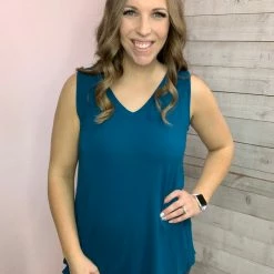 Zenana "Smile" V Neck Tank Clothing 16 Zenana