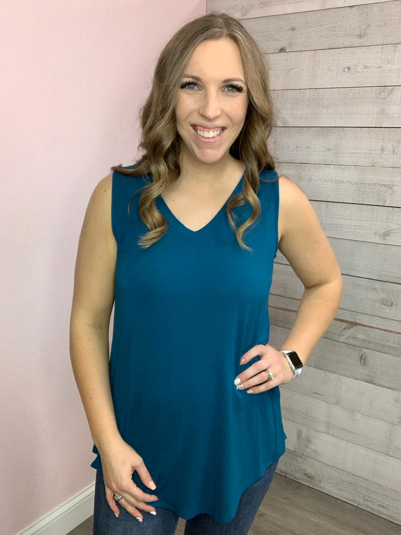 Zenana "Smile" V Neck Tank Clothing 6 Zenana "Smile" V Neck Tank Clothing