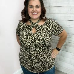 Celeste "Going Somewhere" Animal Print Cutout Top 7 Celeste