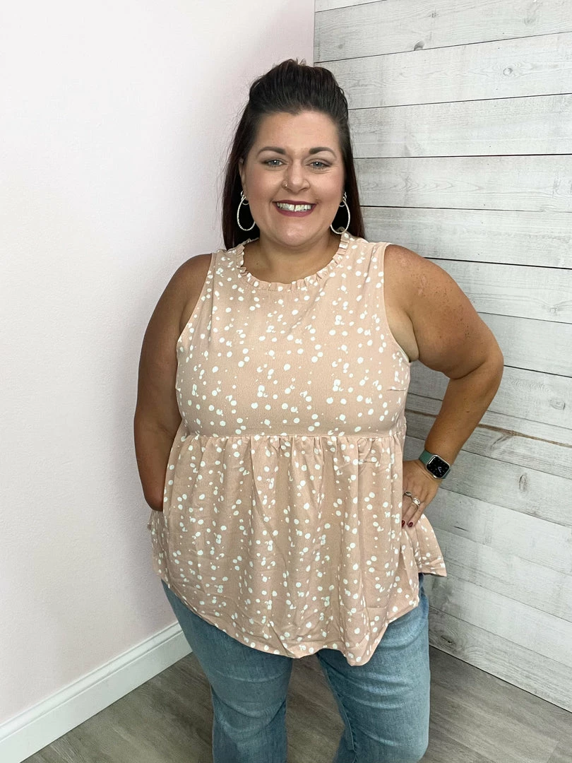 Mittoshop Clothing "Daring Heart" Pink Dot Tank Top 2 Mittoshop Clothing "Daring Heart" Pink Dot Tank Top