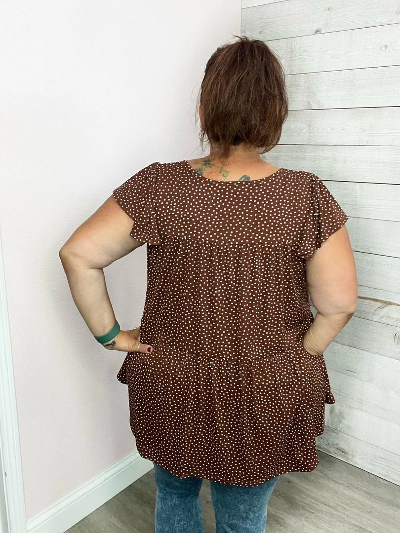 Be Stage "On The Dot" Polka Dot Babydoll Top 3 Be Stage "On The Dot" Polka Dot Babydoll Top