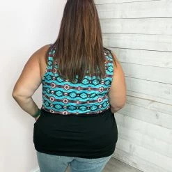 Sunshine & Rodeos "Wonder Often" Aztec Print Hooded Tank Top Clothing 7 Sunshine & Rodeos