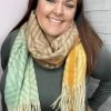 Accessorize Me "Oliver" Mint/Mustard Chevron Oblong Scarf New Arrivals