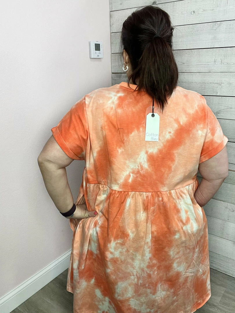 Cotton Bleu "Fabulous Time" Tie-Dye Babydoll Dress *FINAL SALE* Clothing 3 Cotton Bleu "Fabulous Time" Tie-Dye Babydoll Dress *FINAL SALE* Clothing