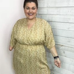 Honeyme "Champagne Toast" Back Tie Wrap Dress