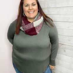 Accessorize Me "Benjamin" Block Plaid Infinity Scarf New Arrivals