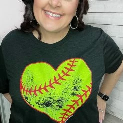 Texas True Heart Softball Graphic Tee