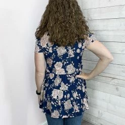 Be Stage "Blue Belle" Tiered Babydoll Top Clothing