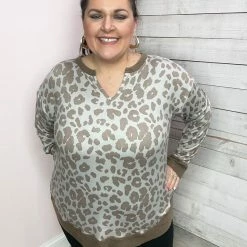 Honeyme Clothing "Cozy Cheetah" Long Sleeve Top *FINAL SALE*