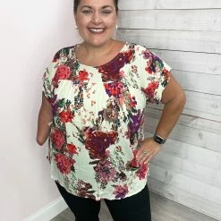 Andree Clothing "All The Joy" Floral Print Top- Ivory *FINAL SALE*