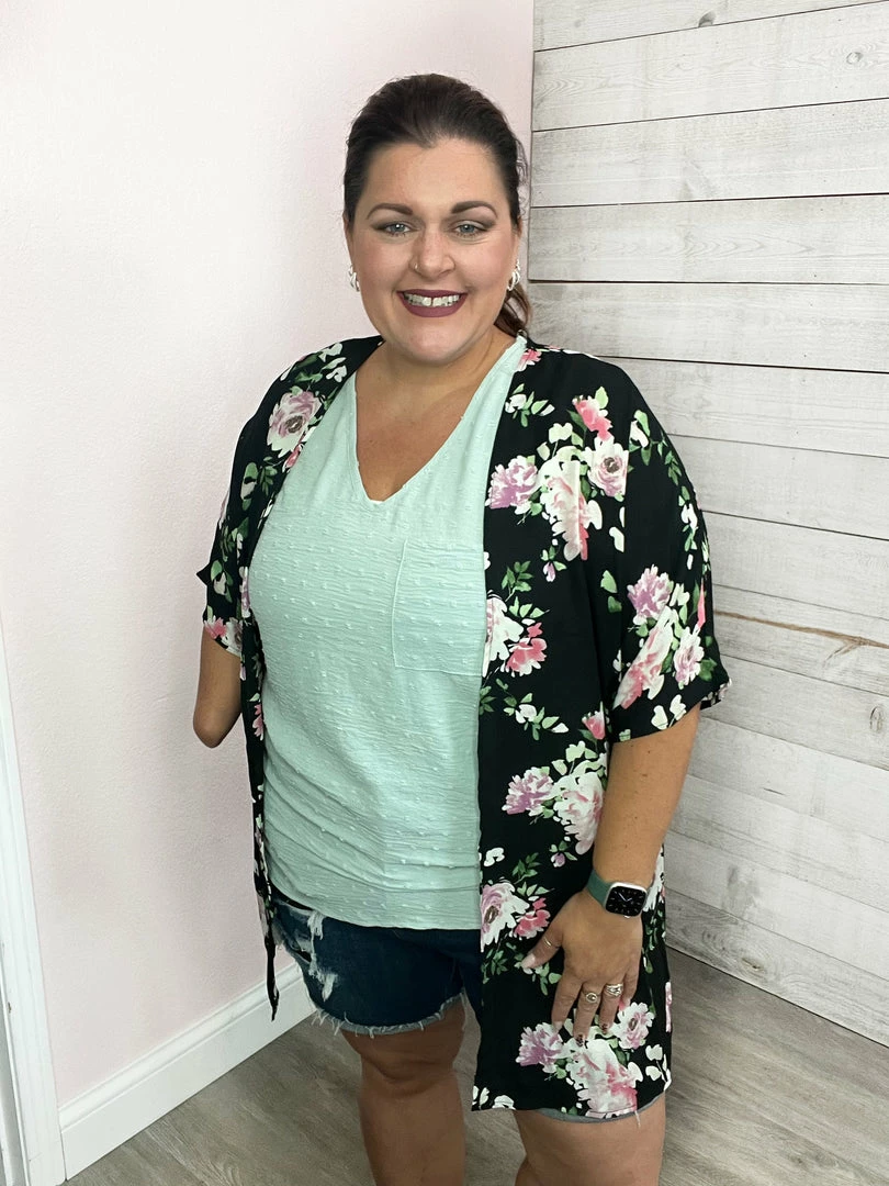 Honeyme "Time To Bloom" Floral Kimono 1 Honeyme "Time To Bloom" Floral Kimono