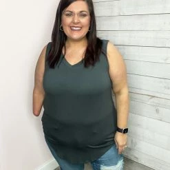 Zenana "Smile" V Neck Tank Clothing 20 Zenana